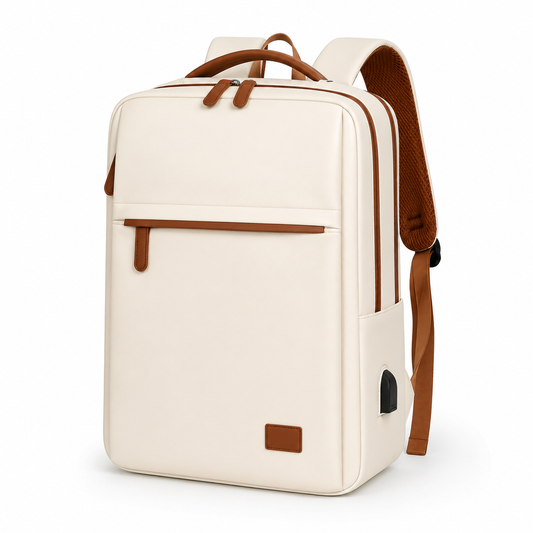 Structured Oxford Backpack with Organized Compartments & Padded Straps