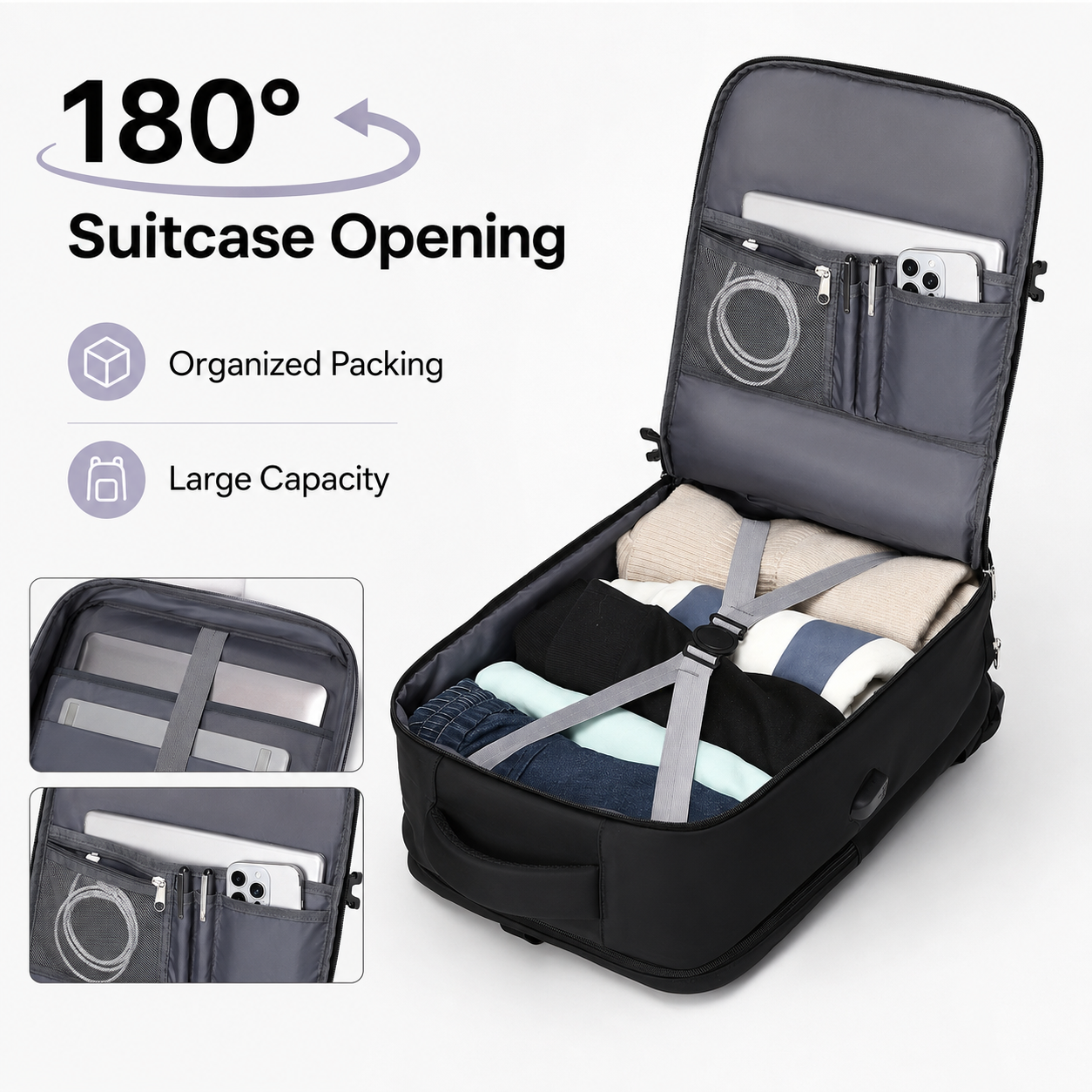 Premium Large Capacity Travel Backpack with 16-Inch Laptop Compartment