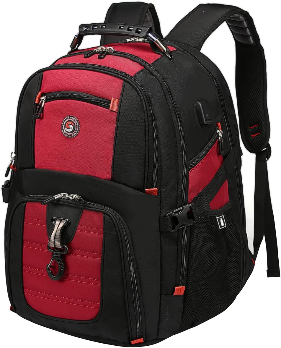 Extra Large 50L Travel Laptop Backpack – Airline-Approved Carry-On with USB Charging & Lock (17″)