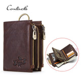 Men’s Genuine Leather RFID Wallet – Large Capacity Zipper Clutch with Coin Pocket & Card Holder