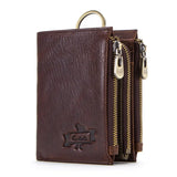 Men’s Genuine Leather RFID Wallet – Large Capacity Zipper Clutch with Coin Pocket & Card Holder