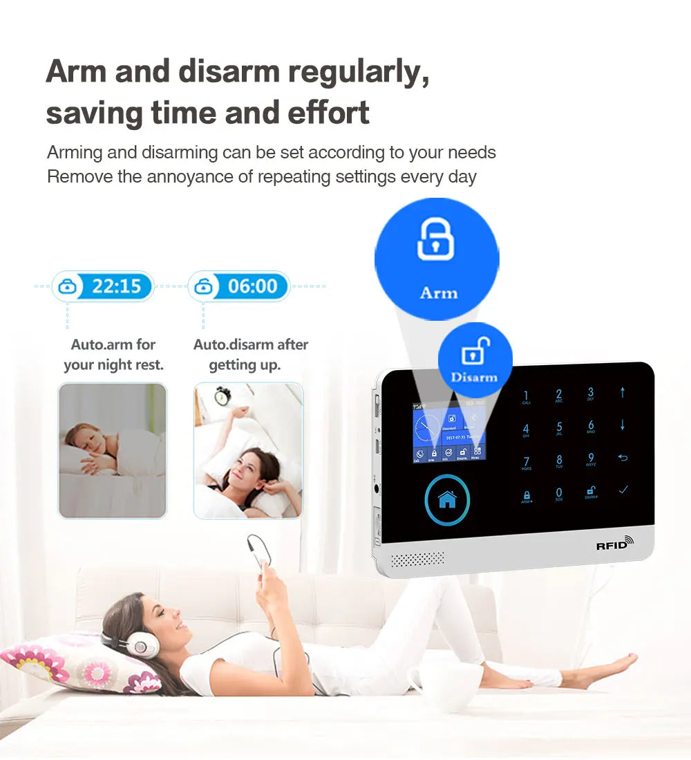 🏠 Wireless Home Security System – 4G & WiFi Alarm with Smart Life App Alerts, Door/Window & Motion Sensors