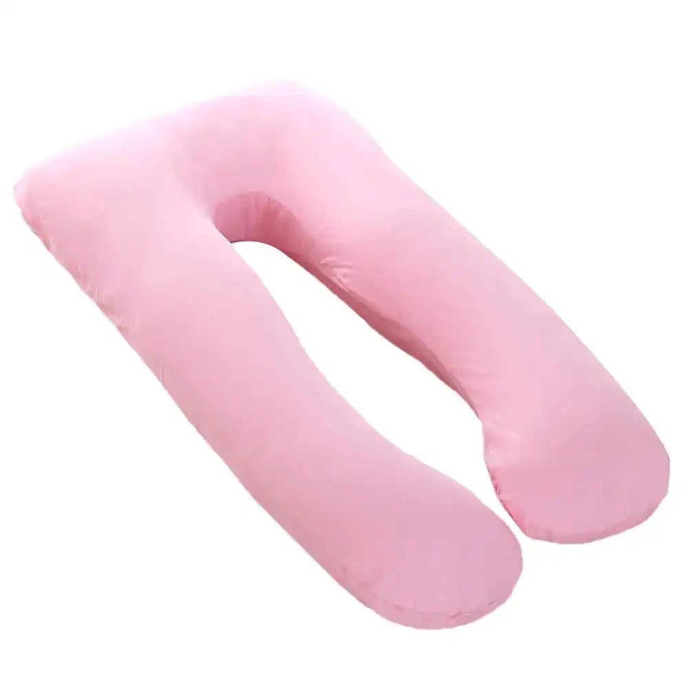 U-Shaped Maternity Cushion Cover 80 × 160 cm – Multi-Functional Cotton Pillowcase for Side Sleepers
