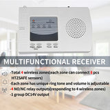HTZSAFE Solar Beam Driveway Alarm System – Wireless 800m Range & 100m Sensor Detection for DIY Home Security