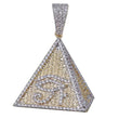 Hip Hop Gold-Plated Egyptian Pyramid Necklace – Eye of Horus Pendant with Iced-Out Zircon Detailing by Topgrillz