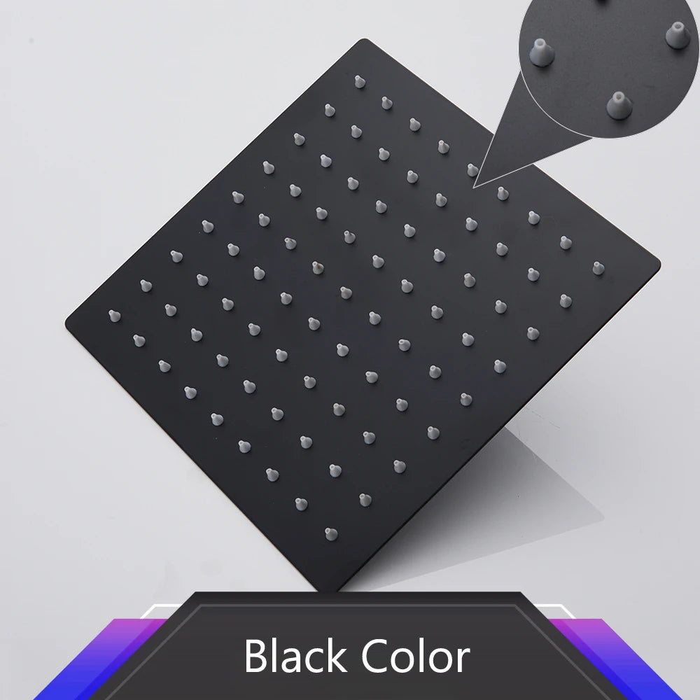 16-Inch Ultrathin Stainless Steel Rainfall Shower Head – Wall-/Ceiling-Mount High Flow