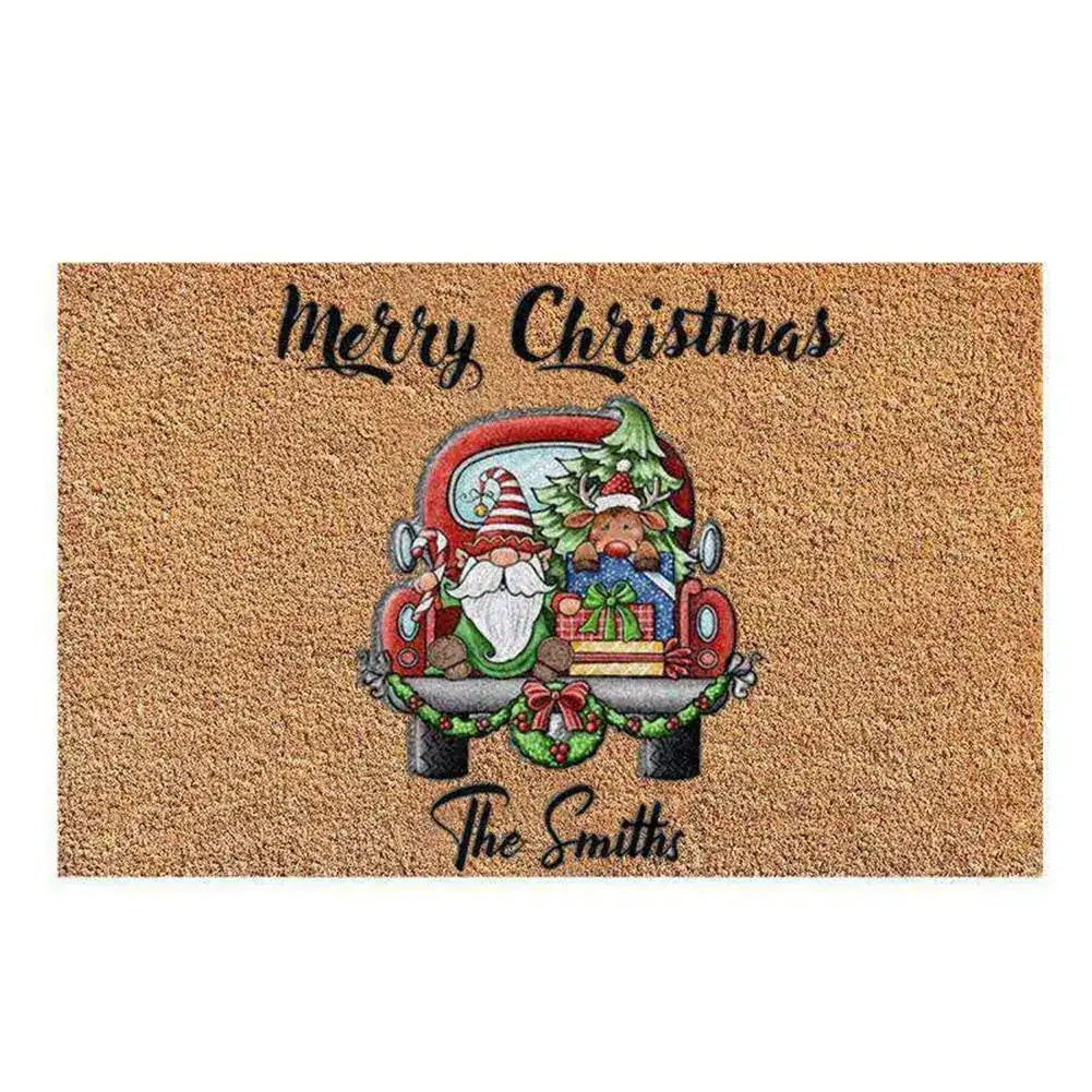 Colorful Christmas Welcome Mat – Fun Outside Entrance Doormat Rug for Home Decor 🎄✨