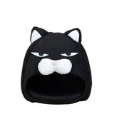 Foldable Soft Pet Nest & House for Cats & Small Dogs – Cartoon Design with Cushion