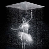 Ultrathin Gold-Finish Rainfall Shower Head – 16″ Stainless Steel Luxury Spa Shower