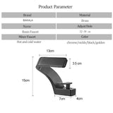 BAKALA Matte Black Deck-Mounted Basin Faucet – Single Hole Hot & Cold Mixer Tap