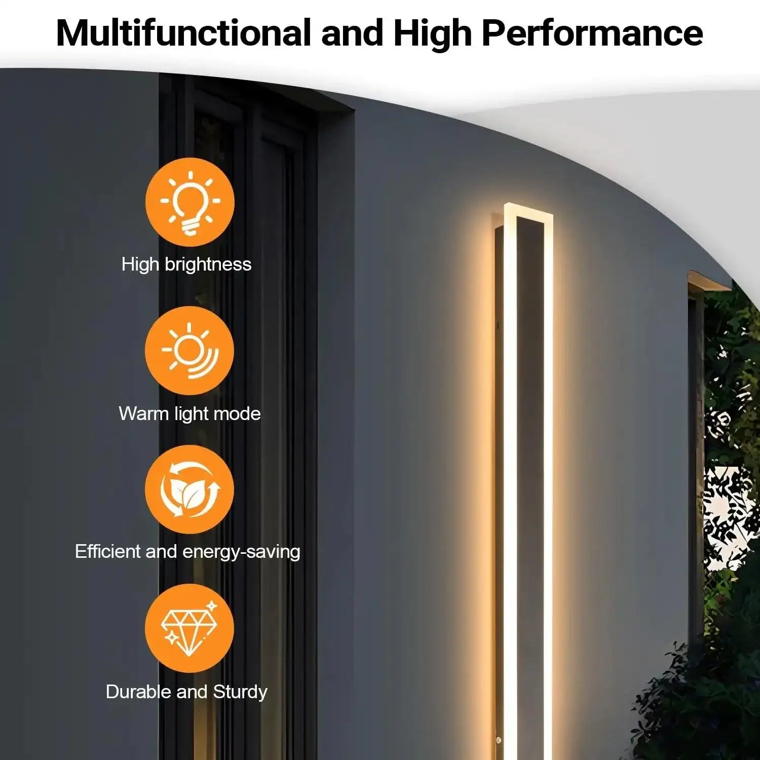 Waterproof Dimmable LED Outdoor Wall Light – Minimalist Design for Courtyard & Garage - PulinGO