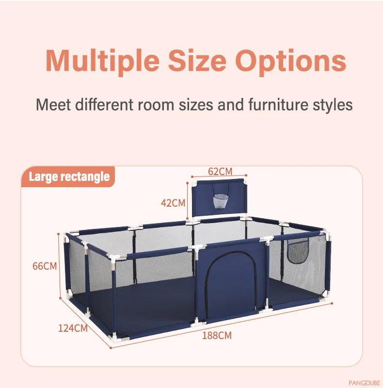Pangdube Baby Playpen – Safe Activity Fence Playground for Children, Indoor/Outdoor Baby Games Park for 6 Months to 6 Years