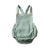 Pydcoco Baby Velvet Cotton Bodysuit – Unisex Sleeveless Jumpsuit Outfit for Newborns & Infants 0–24M (5 Colors)