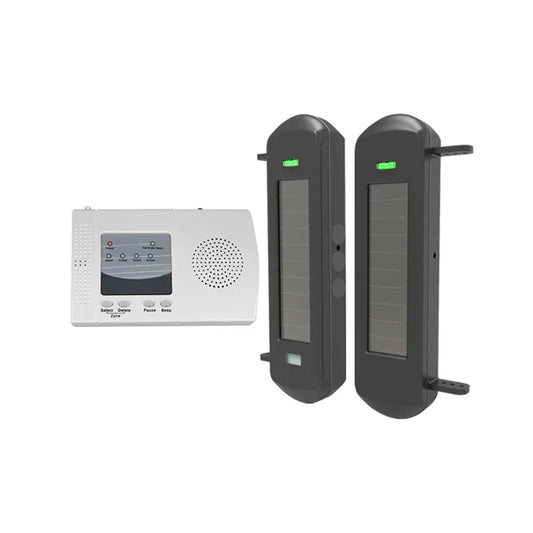 HTZSAFE Solar Beam Driveway Alarm System – Wireless 800m Range & 100m Sensor Detection for DIY Home Security