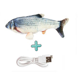 USB Rechargeable Floppy Fish Cat Toy – Interactive Electric Chew & Bite Toy for Cats, Realistic Motion Play Pet Supplies