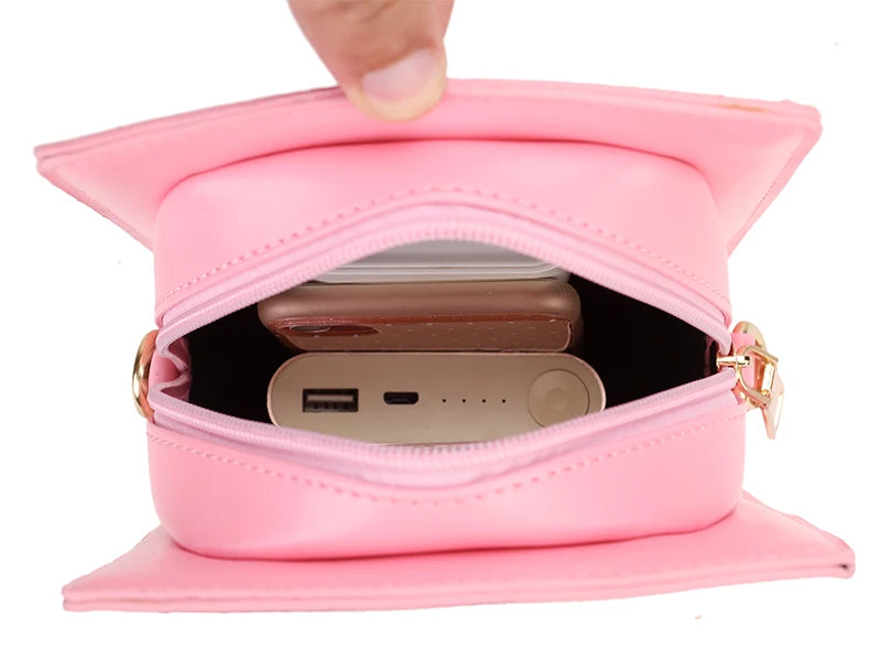 Fun Fashion Pink “Game Machine” Clutch & Crossbody Shoulder Bag for Women