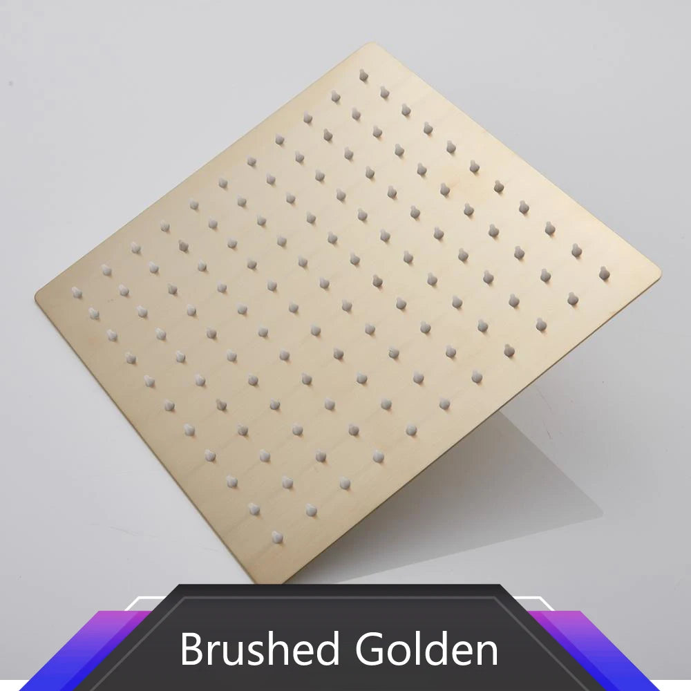 16-Inch Ultrathin Stainless Steel Rainfall Shower Head – Wall-/Ceiling-Mount High Flow