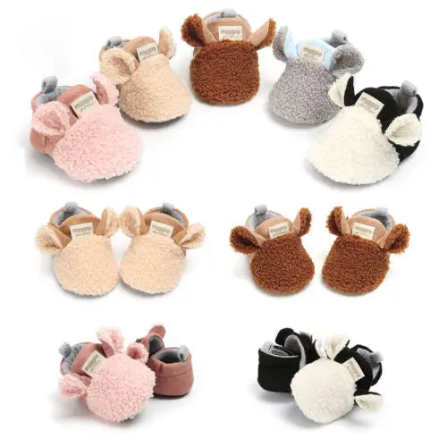 Lioraitiin Winter Toddler Crib Shoes – Warm Newborn Infant Sneakers with Soft Sole, Cozy Baby Boy & Girl Footwear