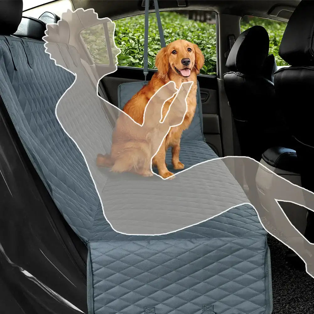 Petravel Dog Car Seat Cover – Waterproof Car Hammock, Rear Back Seat Protector & Safety Carrier Mat for Dogs and Pets