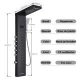 LED Waterfall Shower Panel Tower Set – Body Massage Jets & Rainfall Shower System