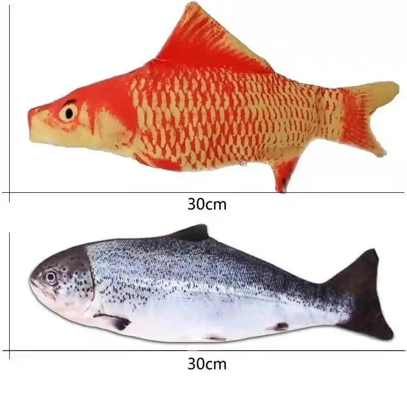 USB Rechargeable Floppy Fish Cat Toy – Interactive Electric Chew & Bite Toy for Cats, Realistic Motion Play Pet Supplies