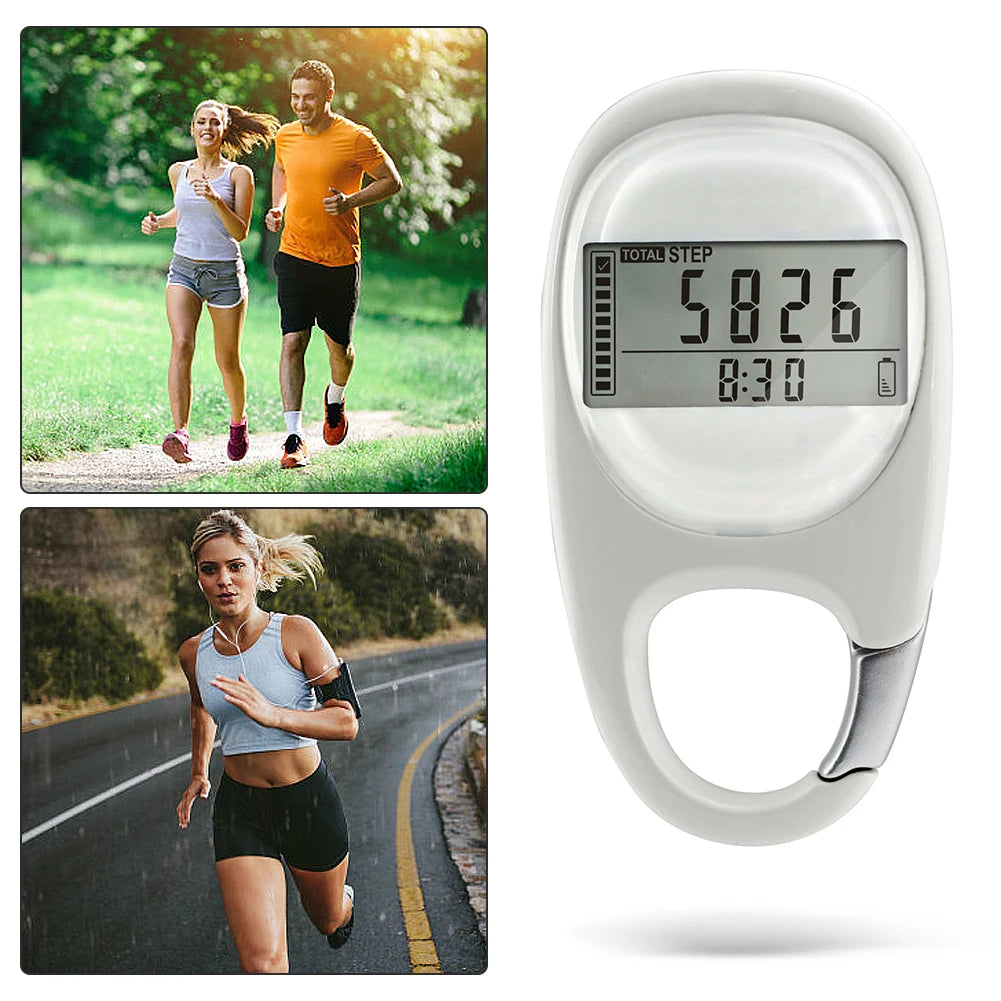 Multi-Function 3D Induction Pedometer – Accurate Step Counter with Calorie & Distance Tracking, Portable Mini Fitness Walking Tracker