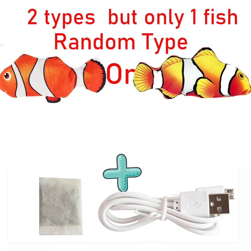 USB Rechargeable Floppy Fish Cat Toy – Interactive Electric Chew & Bite Toy for Cats, Realistic Motion Play Pet Supplies