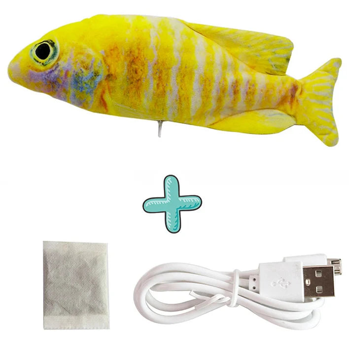 USB Rechargeable Floppy Fish Cat Toy – Interactive Electric Chew & Bite Toy for Cats, Realistic Motion Play Pet Supplies