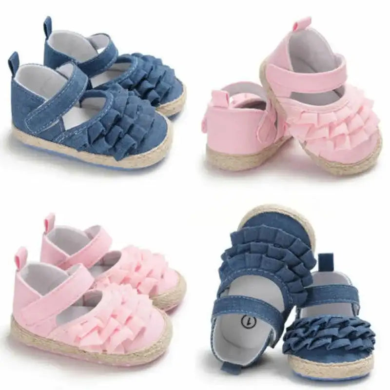 Floral Soft Crib Shoes for Newborn Baby Girls – Anti-Slip Prewalker Sneakers