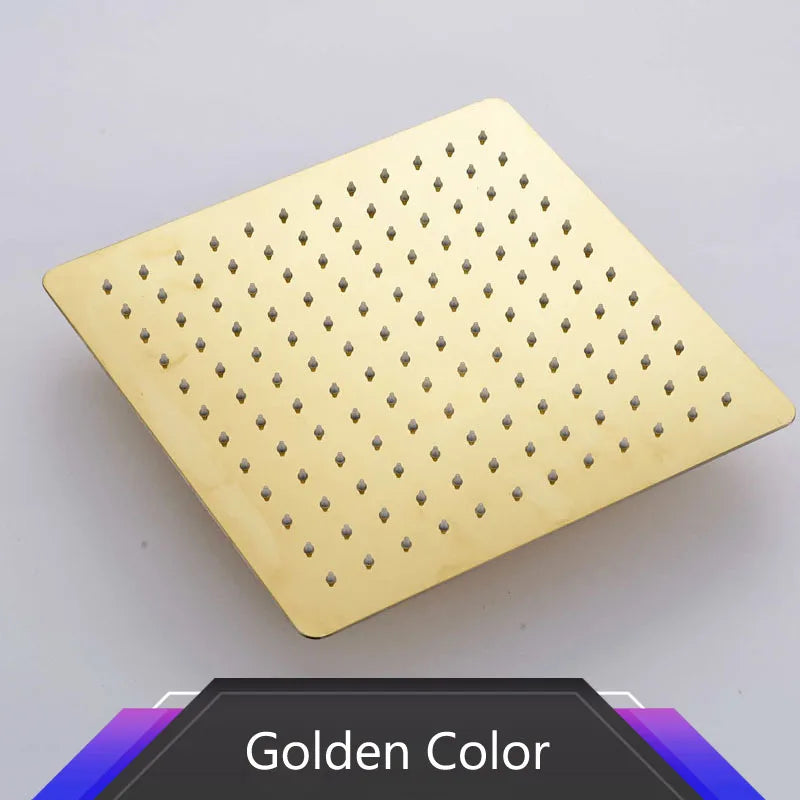 16-Inch Ultrathin Stainless Steel Rainfall Shower Head – Wall-/Ceiling-Mount High Flow