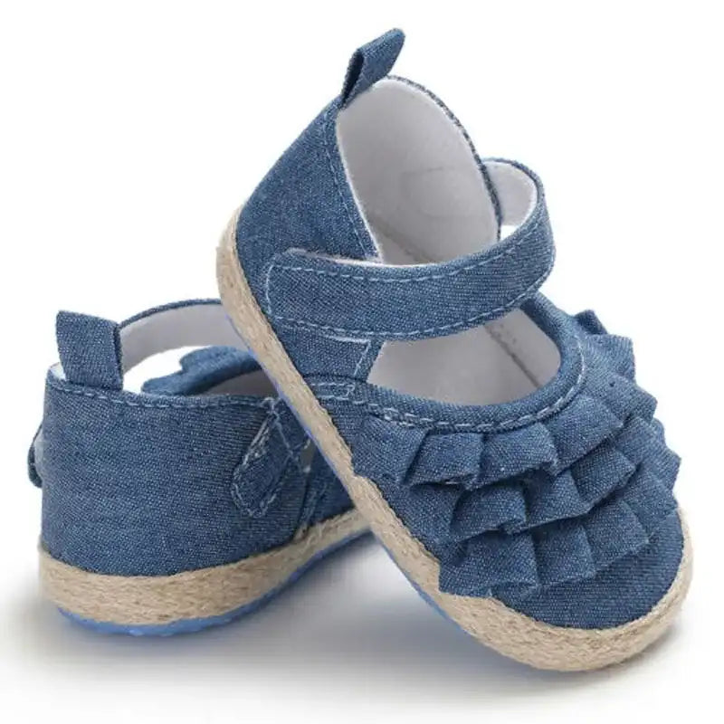 Floral Soft Crib Shoes for Newborn Baby Girls – Anti-Slip Prewalker Sneakers