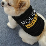 Pet Police Vest – Soft Polyester T-Shirt Jacket for Dogs (Breathable & Stylish Casual Wear)