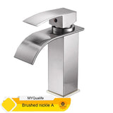 Black Waterfall Basin Faucet – Single Hole Mixer Tap for Vanity & Vessel Sinks