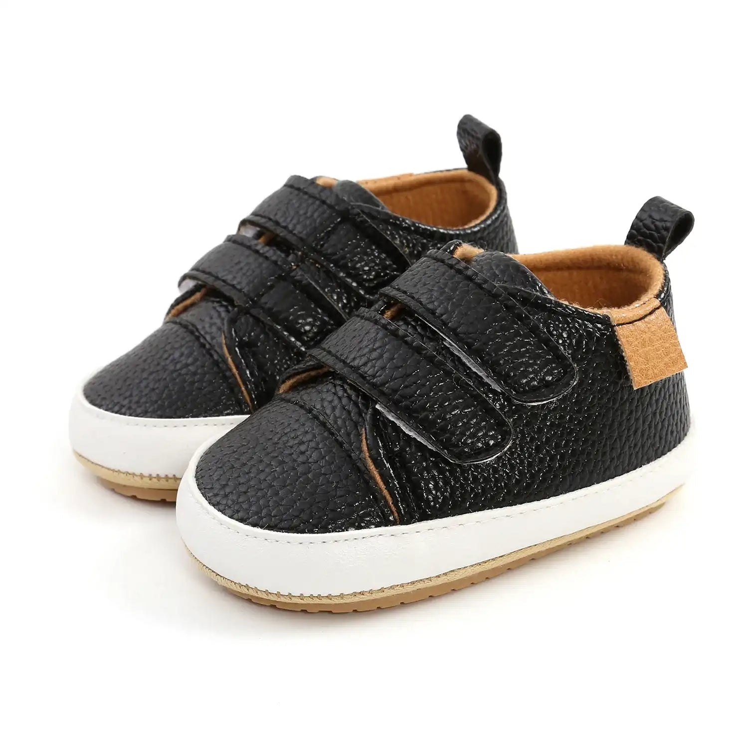 Soft Breathable Leather Infant Shoes with Shallow Buckle Strap – Unisex 0-18 M