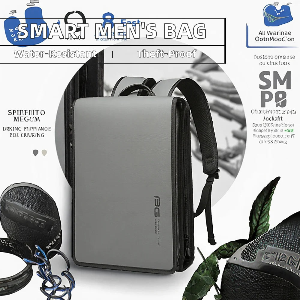 Bange 7252 Erkek Oxford Su Geçirmez Laptop Sırt Çantası 14 inç Siyah