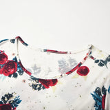 Women’s Printed Maternity Dress – Scoop Neck Pregnancy Clothes with Stylish Stitching, Multifunction Casual Outfit