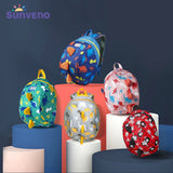 SUNVENO Children’s Dinosaur Backpack – Toddler Preschool Bag with Safety Harness & Leash | Lightweight Kids Lunch Bag for Boys & Girls
