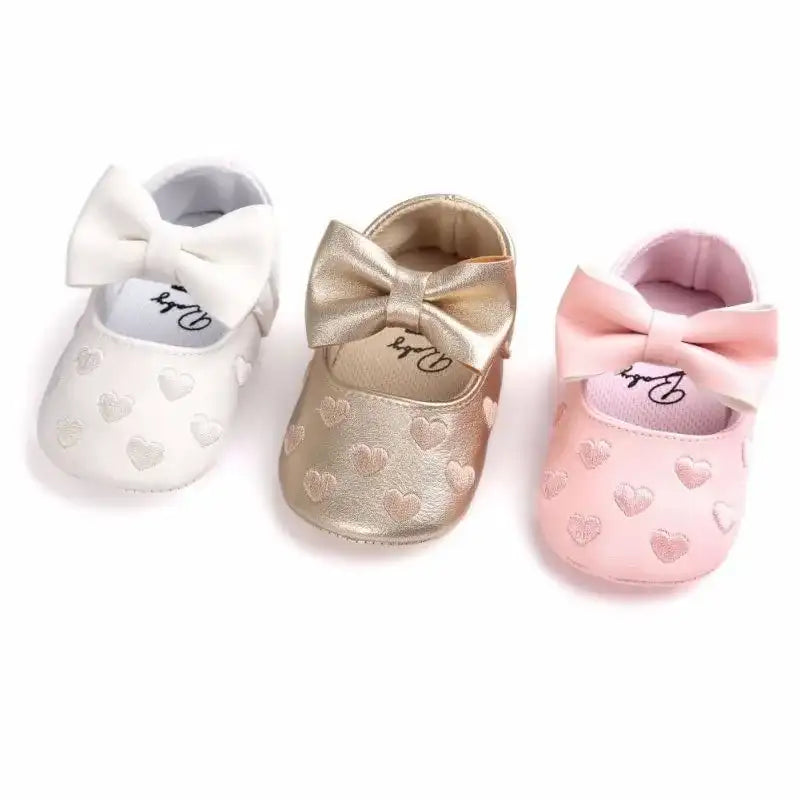 PUDCOCO Bow-Knot Soft‐Sole Newborn Pre-Walker Sneakers Unisex