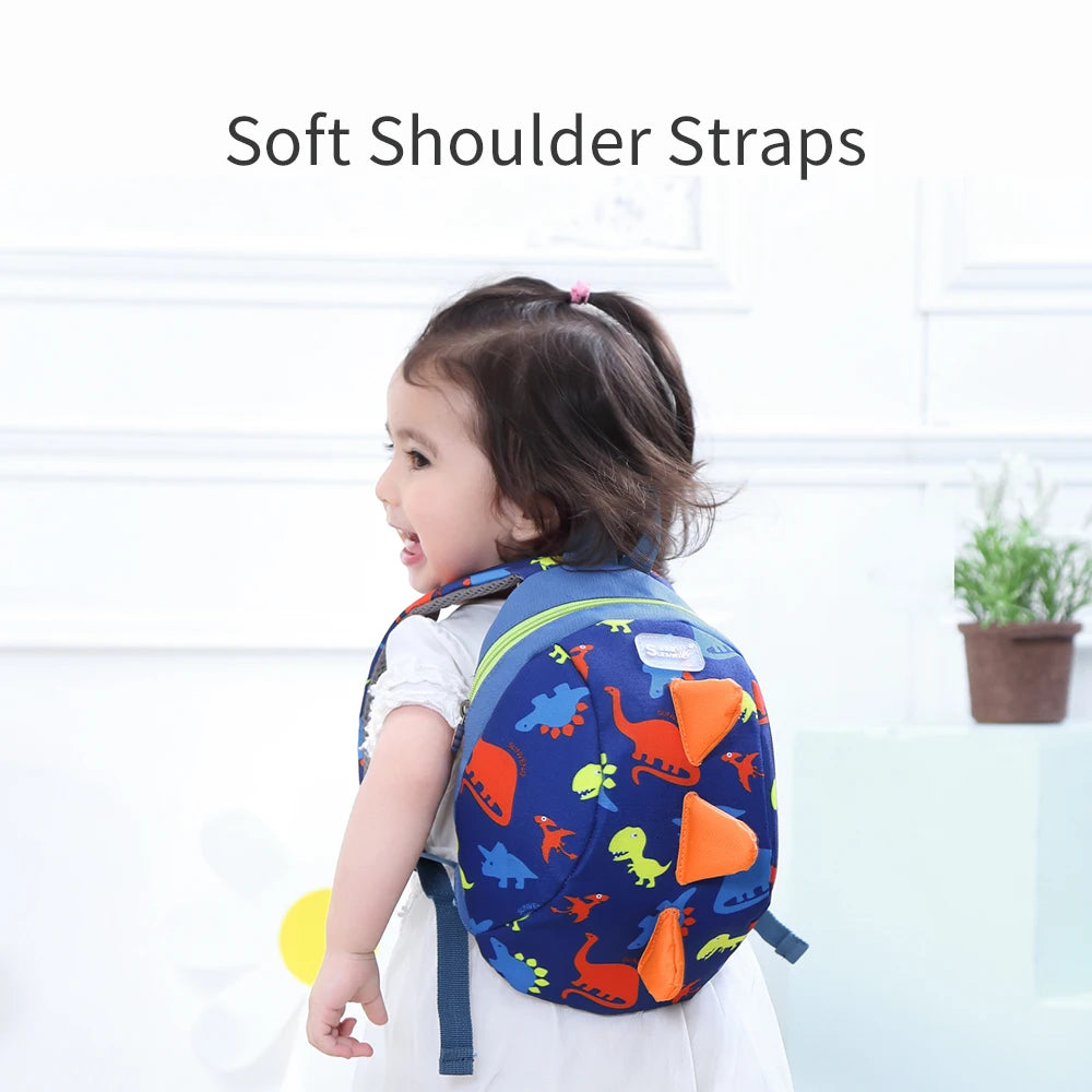 SUNVENO Children’s Dinosaur Backpack – Toddler Preschool Bag with Safety Harness & Leash | Lightweight Kids Lunch Bag for Boys & Girls