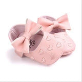 PUDCOCO Bow-Knot Soft‐Sole Newborn Pre-Walker Sneakers Unisex