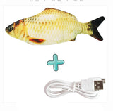 USB Rechargeable Floppy Fish Cat Toy – Interactive Electric Chew & Bite Toy for Cats, Realistic Motion Play Pet Supplies