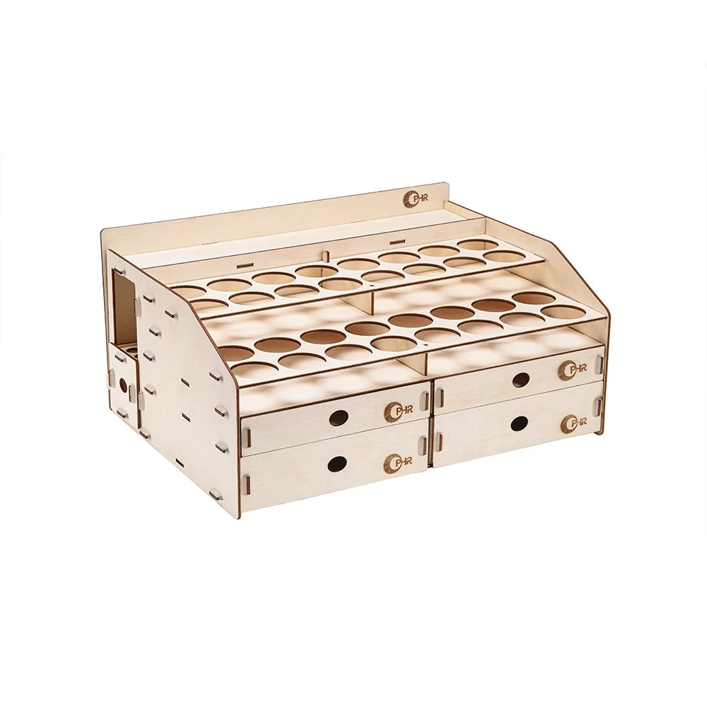 Wooden Paint Rack Pigment Storage Organizer – Desktop Hobby Ink & Tool Display