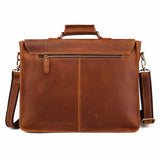 JOYIR Crazy Horse Leather Men’s Briefcase – Genuine Leather Messenger Laptop Bag for Business, Travel & Document Organization