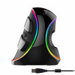 Delux M618 Plus Ergonomic Vertical Gaming Mouse – RGB Wired/Wireless Optical Mouse with 6 Buttons & 4000 DPI for PC & Laptop