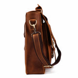 JOYIR Crazy Horse Leather Men’s Briefcase – Genuine Leather Messenger Laptop Bag for Business, Travel & Document Organization