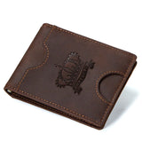 CONTACT’S Genuine Leather RFID Wallet – Slim Bifold Money Clip with Card Holder & Coin Pocket for Men