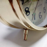 Gold Mechanical Alarm Clock – Vintage Metal Wind-Up Table Clock with Snooze Function & Retro Design