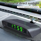 Portable Car Dashboard Clock – Solar Digital LCD Clock with Backlight & Temperature Display for Auto Interior