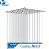 Ultrathin Gold-Finish Rainfall Shower Head – 16″ Stainless Steel Luxury Spa Shower