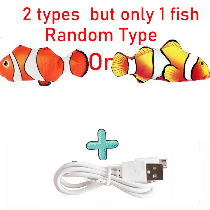 USB Rechargeable Floppy Fish Cat Toy – Interactive Electric Chew & Bite Toy for Cats, Realistic Motion Play Pet Supplies